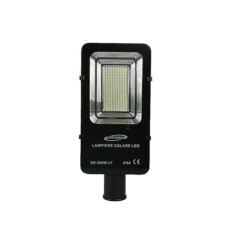 Lampione Faro Giardino Stradale Crepuscolare con Pannello Solare SO-200W-LF uni 1