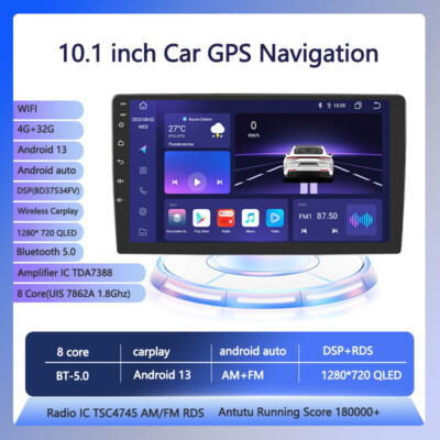 4G+96G 10.1'' Android 12 Car Stereo Radio Head Unit GPS Navi BT-5.0 DSP Carplay