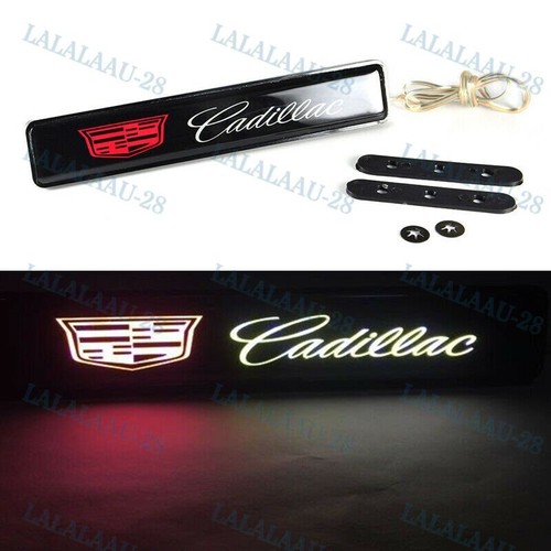 Car Front Bumper Grille Emblem Luminescent Badge Sticker For Cadillac LED Light