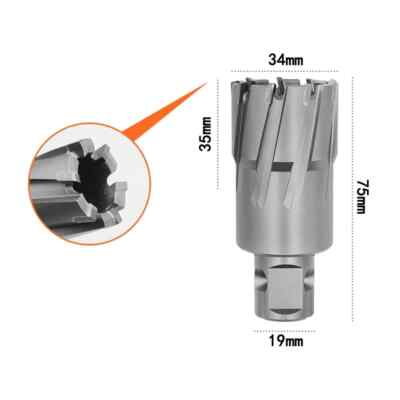 12-65mm*35mm Depth TCT Annular Cutter 3/4'' Weldon Shank Magnetic Drill Bits Tool