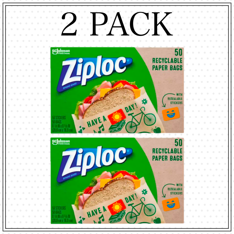 S Sandwich Resealable Ziploc Recyclable Paper Bag
