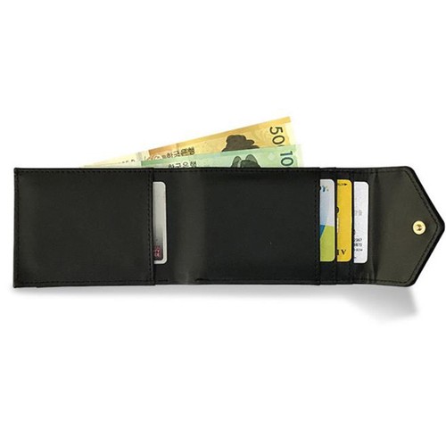 Details About Men Small Pu Leather Money Clip Wallet Solid Color Purses Clip Card Cases Lh - 