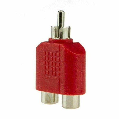 4x 1-Male to 2-Female Cable Adapter RCA Y Splitter AV Audio Video Plug Converter