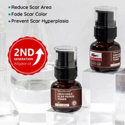 Moisturizing Scar Repair Skin Toner Smoothing Acne Repair Crocodile Serum 40ml