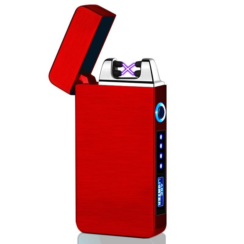 New USB Electric Lighter Finger Print Touch Fire Electronic Plasma Windproof