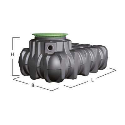 Graf Flachtank Platin Retentionszisterne Plus 7500 L Regenwassertank Wassertank