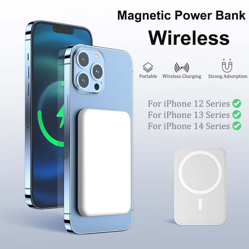 20000mAh Magnetic Power Bank Mini MagSafe Wireless Battery P
