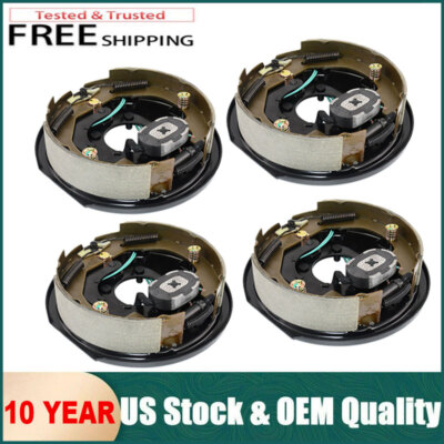 2 Pairs Electric Trailer Brake 10'' x 2-1/4'' Assembly Fits 3,500 lbs axle -21003