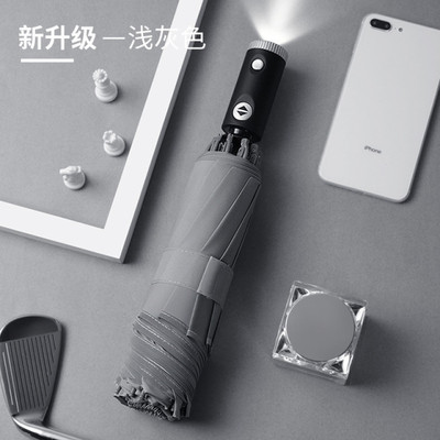 Automatic Opening Umbrella Inverted Folding No Drip Led Light Reflective Strip