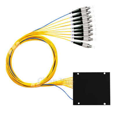 FTTH ABS Box Optic Fiber Splitter 1x8 Splitter PLC With FC Connector Singlemode