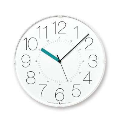 CARA Wall Clock Lemnos White Blue MoMA Exclusive Stylish Vivid Dial from Japan