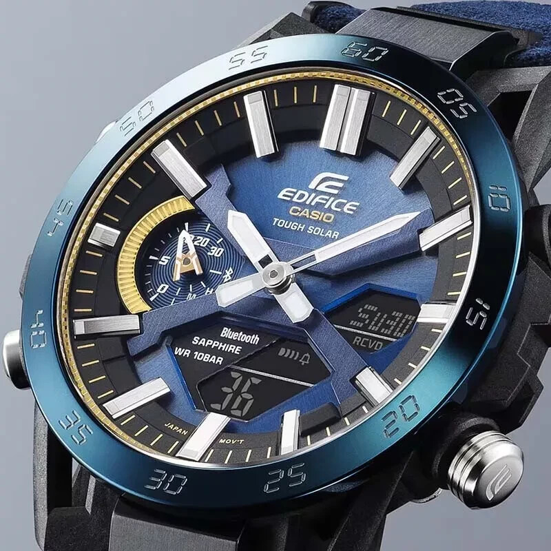 Pre-owned Casio Edifice Sospensione Ecb-2000ss-2ajr 50th Anniversary Limited Men Watch