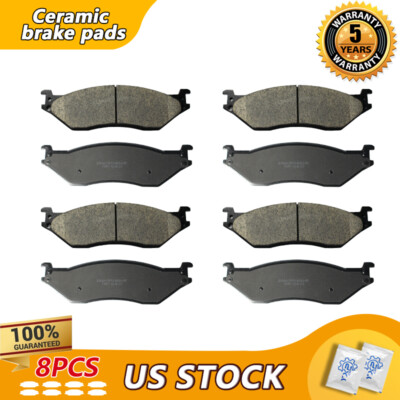 Front & Rear Ceramic Disc Brake Pads For Ford F-450 F-550 Super Duty LCF