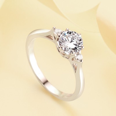 Beautiful Sterling Silver 925 Unique Bijoux Femme Zircon Engagement size 6