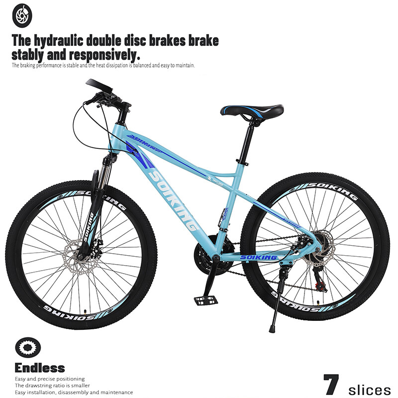 Suspension Non-slip Road Bike 26 In Mountain Bike With 21 Speed Dual Disc Brakes