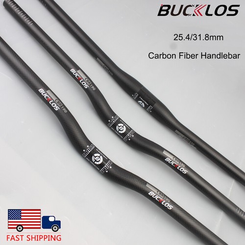 Cycling 25.4/31.8mm Carbon Fiber Handlebar 660/720/760mm MTB Road Bike Flat Bars