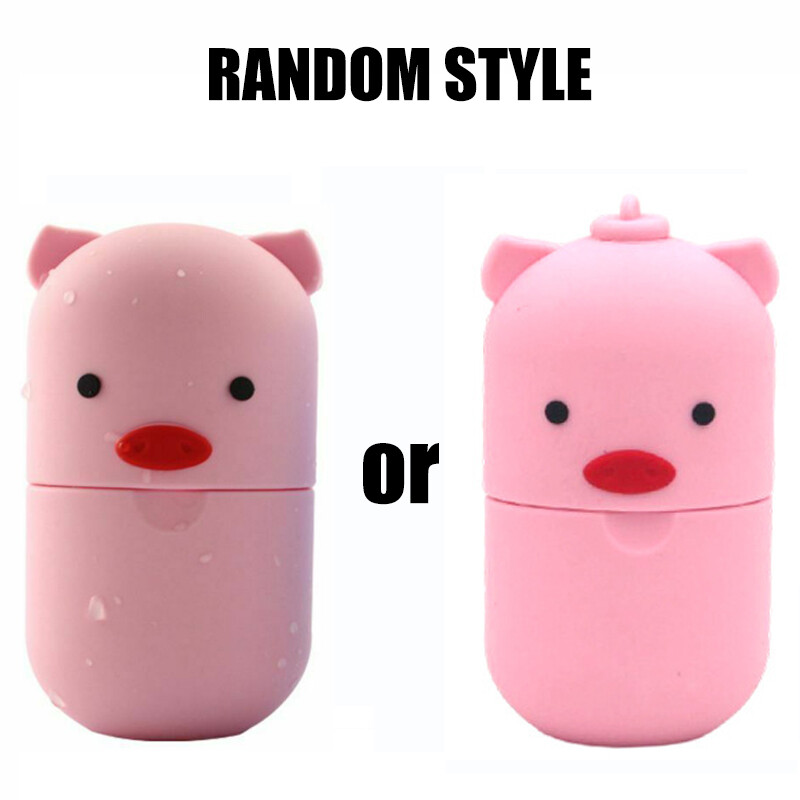 Cute Pig Shape Silicone Facial Ice Roller Ice Cube Massager Face Massagers US.