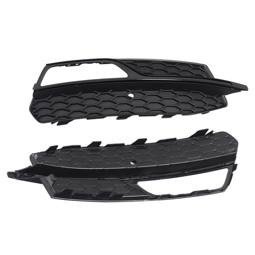 Front Bumper Fog Light Cover Grill Grille For Audi A3 S3 S-Line 2013-2016 Black