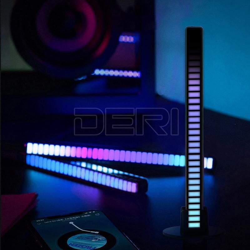 RGB LED Music Sync Sound Control Rhythm Strip Light Bar Car Home Atmosphere Lamp