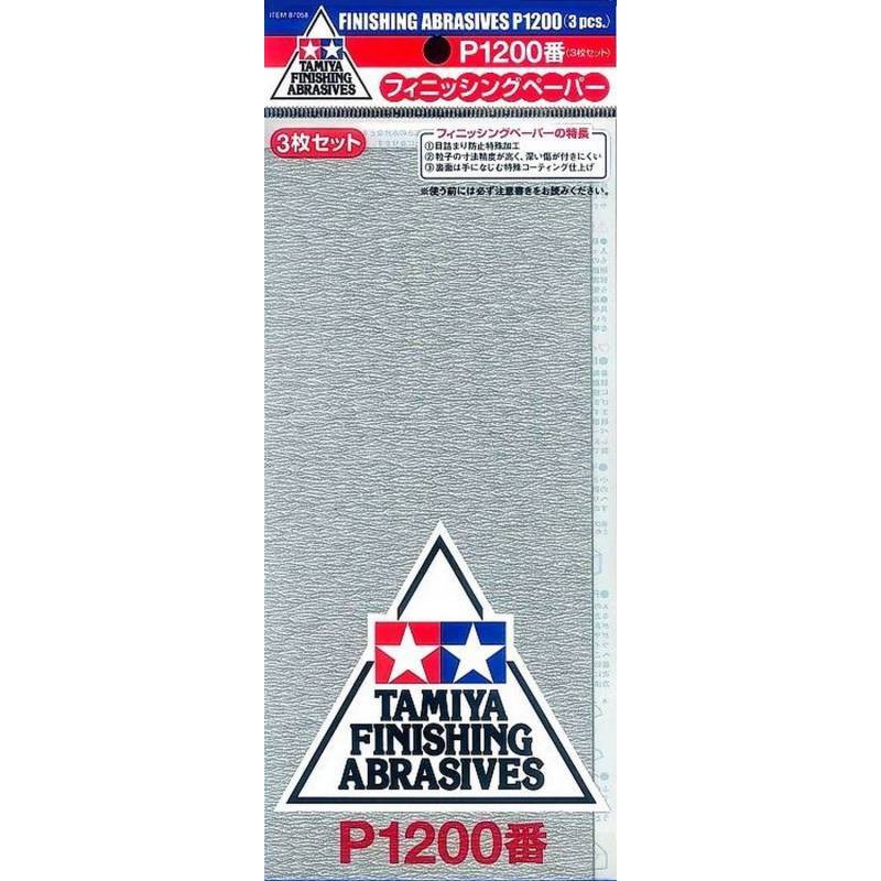 Papier Abrasif P1200 X3 Tamiya 87058 Maquette Char Promo