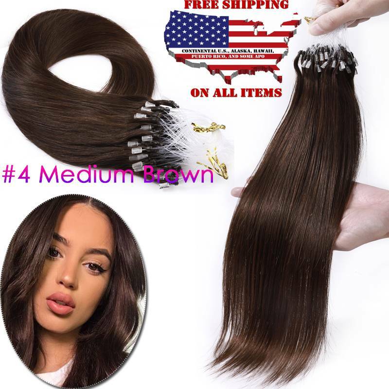 1 GRAM 14"-24" Nano Ring Tip Micro Bead Human Hair Extensions 1g THICK 300S US R
