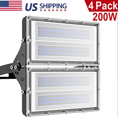 4X 200W Watt LED Flood Light Outdoor Module Spotlight Garden Yard Lamp US Stock
