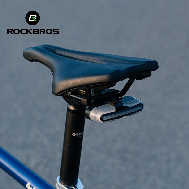 ROCKBROS MTB Cycling Samrt Warning Light Seat Rear Taillight Portable Safety USB