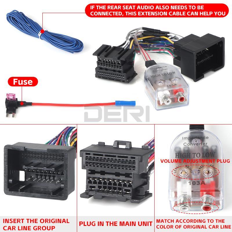 Factory Radio Add Amp Subwoofer Amplifier Wire Harness For 2010-2017 Chevy GMC