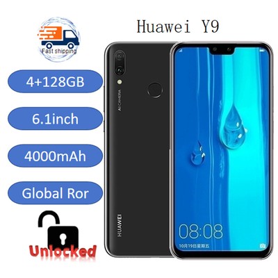 Huawei Y9 Unlocked 4+128GB Global Version 6.5inch Android9.0 Smartphone 4000mAh