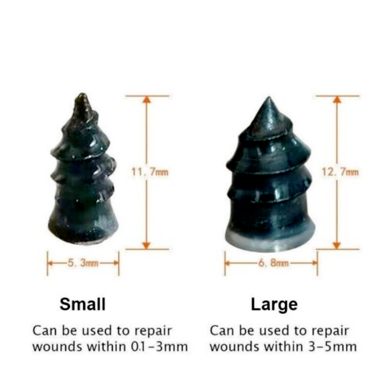 10X Car Tubeless Vacuum Tyre Puncture Repair Kit Screw Nails Tire Patch Plug Fix