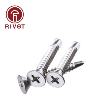 DIN7504P 304 A2-70 Flat Head Self Tapping Screws Drilling Tail ST3.5 ST3.9 ST4.2
