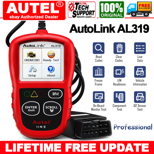 Autel Autolink Al319 Obd2 Scanner Automotive Engine Fault Code Reader