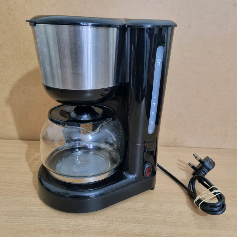 Tesco Basic Filter Coffee Maker Machine Instant AntiDrip 10 cups in