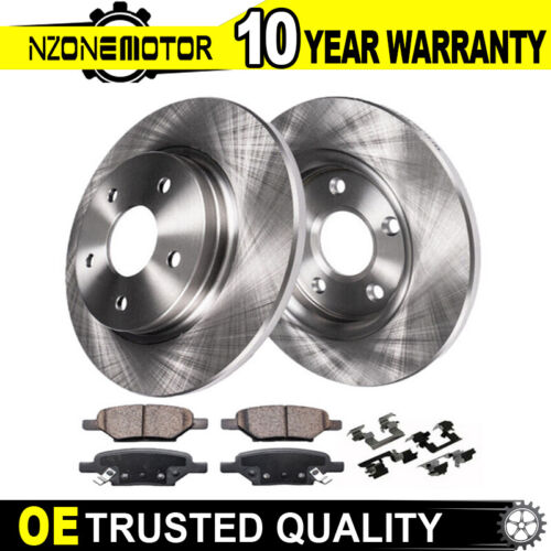 Rear Disc Rotors + Ceramic Brake Pads for Chevy HHR Malibu Cobalt Pontiac G6 G5