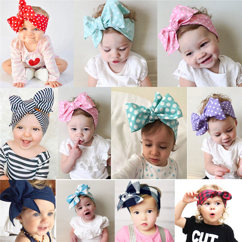 Toddler Headwear Headband Knot Head Wraps Bowknot Big Bow Stretch Accessories