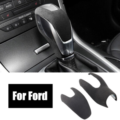 Suede Leather Car Gear Shift Knob Trim Cover For Ford Mondeo Kuga Focus Escape