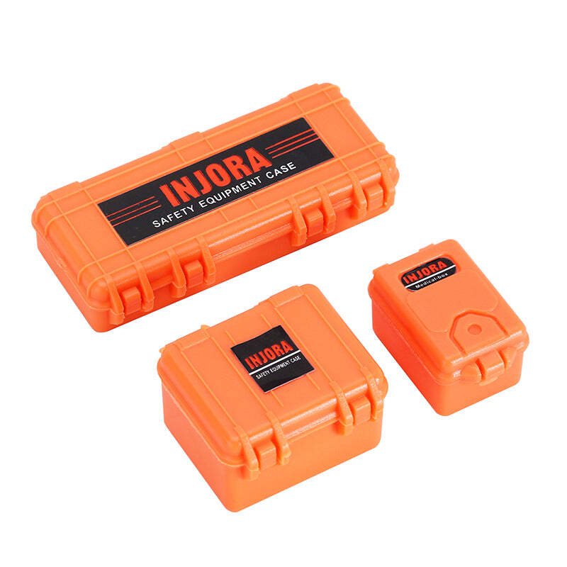 Injora Transportboxen, 3 Stück, orange, für Crawler 1:18 / 1:24 wie TRX-4M SCX24