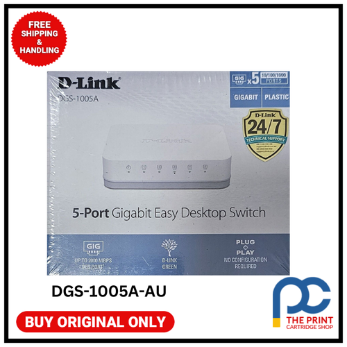 BNIB D-Link Australia 5-Port Gigabit Desktop Switch DGS-1005A-AU