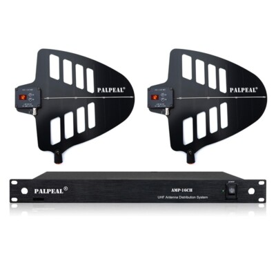 UHF Antenna Distribution System for wireless microphone,14 Outputs + 2 Cascade
