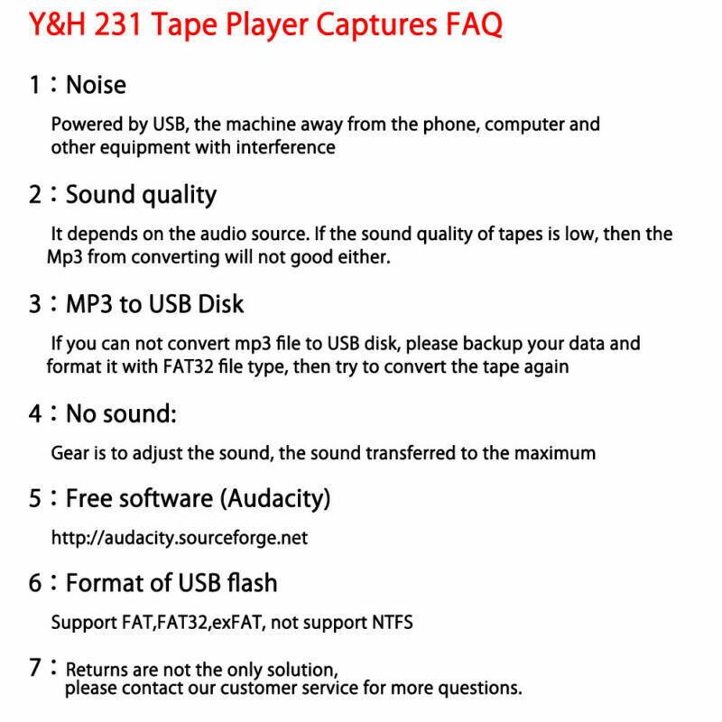 Cassette Tape Player Tape to MP3 Digital Converter Save USB Flash Drive Directly