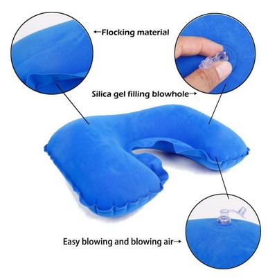 Inflatable U Shape Pillow Neck Head Rest  Air Cushion