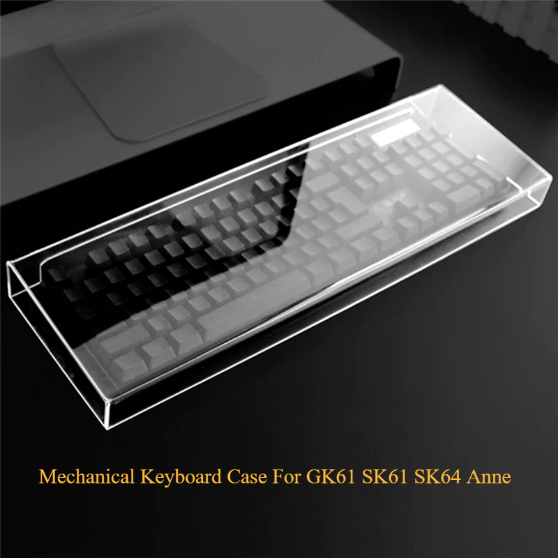 Acrylic Mechanical Keyboard Case for GK61 SK61 SK64 Anne Pro2 Mouse Cover