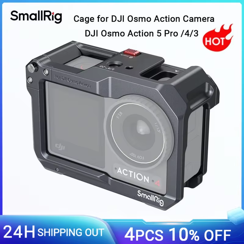 Action 5 Pro Cage for DJI Osmo Action 5 Pro / 3 / 4 Camera Case for DJI Mic Prot