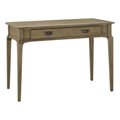 Leick Home Wood Stratus Desk with Drop Front Keyboard Drawer in Smoke Gray