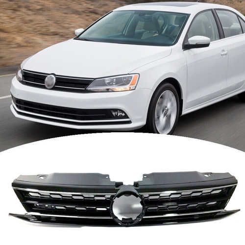 For 2015 2016 2017 2018 VW Volkswagen Jetta Front Bumper Chrome Grille Grill