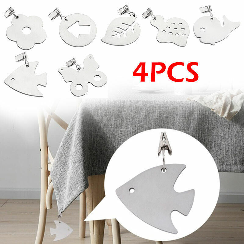 Weights Tablecloth Metal Clips Garden Picnic Bbq Clamps
