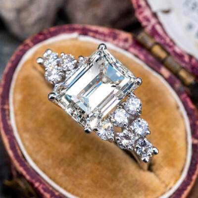 Luxury 925 Silver Filled Ring Cubic Zirconia Wedding Engagement Gift Size 6-10