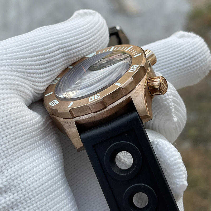 Pre-owned Steeldive Mens Automatic Watches Bronze Diver Watch 300m Waterproof Luminous