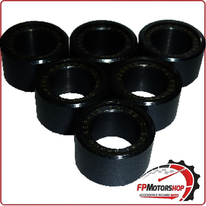 KIT 6 RULLI MASSETTE VARIATORE 20X12 10G PER YAMAHA 125 R X-MAX 06-09 BANDO