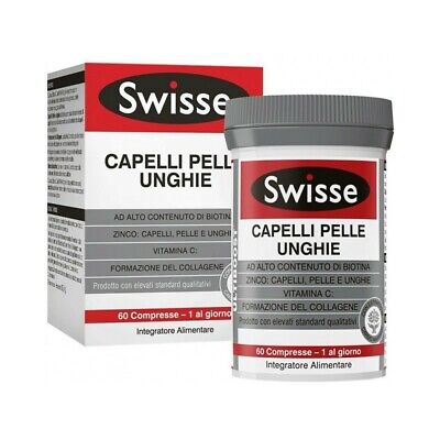 SWISSE Capelli Pelle Unghie 60 compresse Integratore Multi-Nutriente con biotina